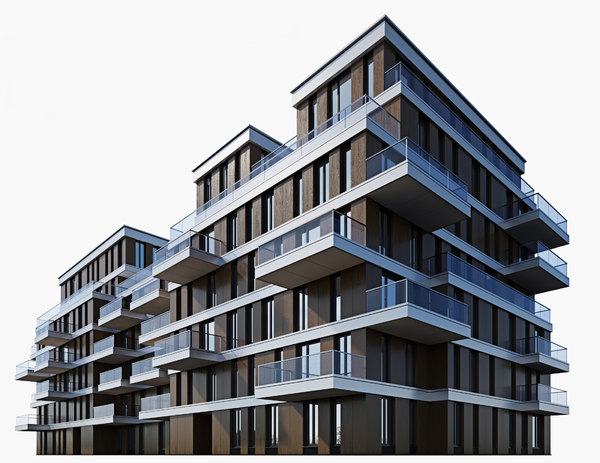 Modern Residential Building 3d Model Turbosquid 1509419