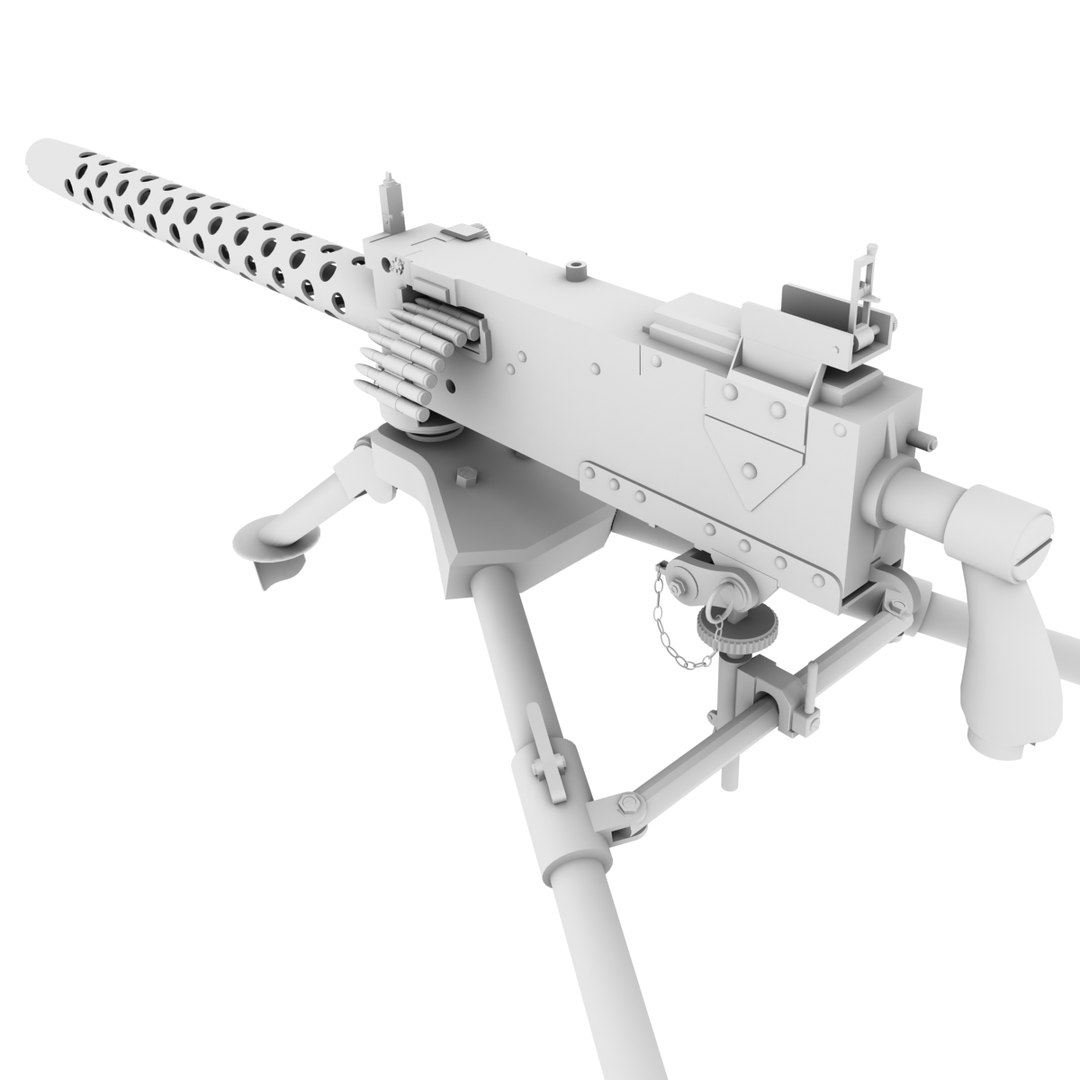 ブラウニングM1919A43Dモデル TurboSquid 1298488