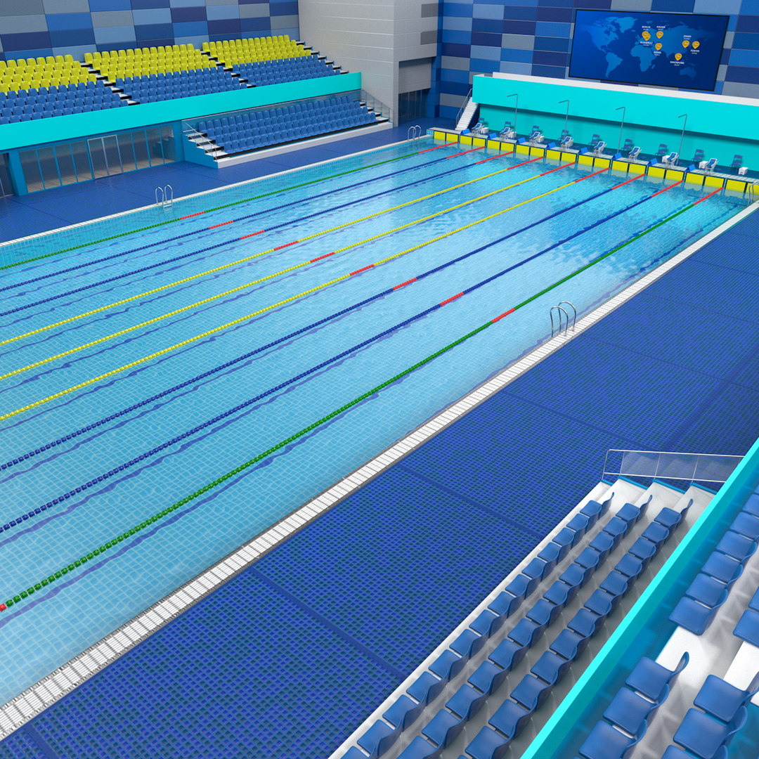 Free 3D olympic swimming pool model TurboSquid 1509529