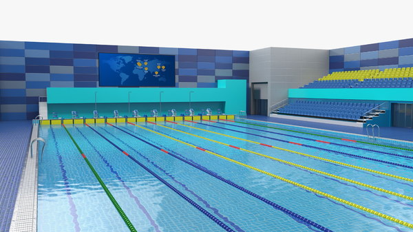 Free 3D olympic swimming pool model - TurboSquid 1509529