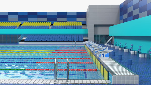 Free 3D olympic swimming pool model - TurboSquid 1509529