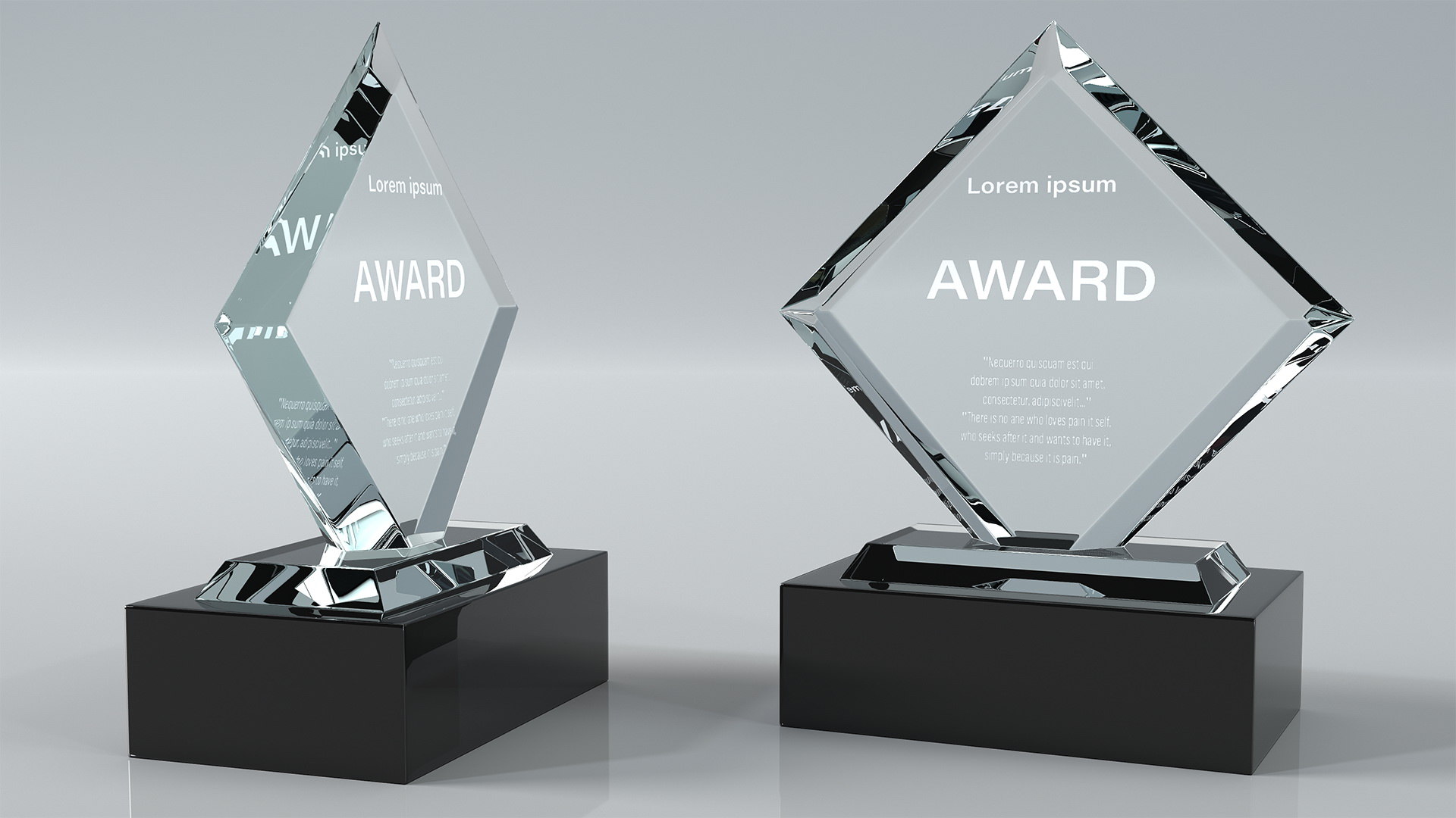 3D rectangle glass award trophy - TurboSquid 1509532