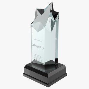 towering star glass award model