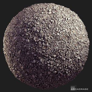 Gravels - 3d Texture - Seamless 300 x 300 cm - 18k