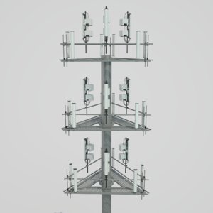 3D cellular tower site model