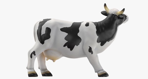3D black white cow statue - TurboSquid 1483579