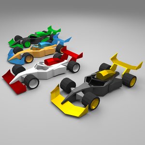 3D formula 1 car pack