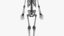 3D skin obese male skeleton