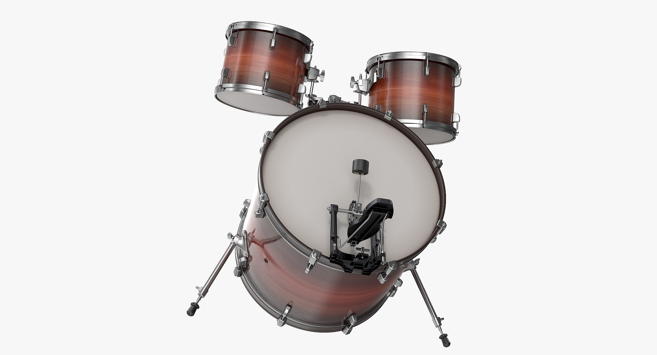 bass drum with mid n small top3d模型