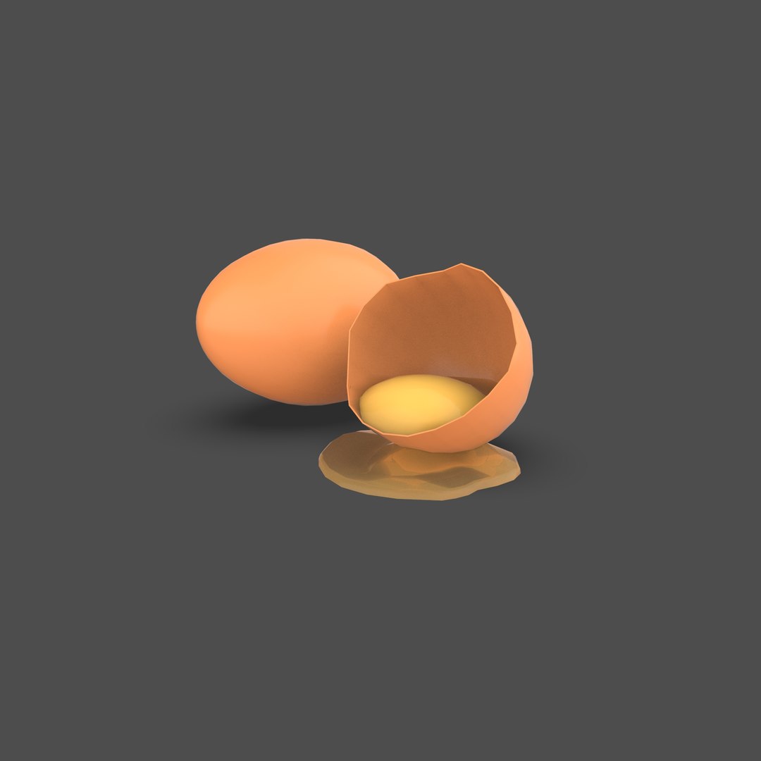 3D shell egg model TurboSquid 1509800