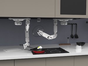 3D kitchen robot boot chef model