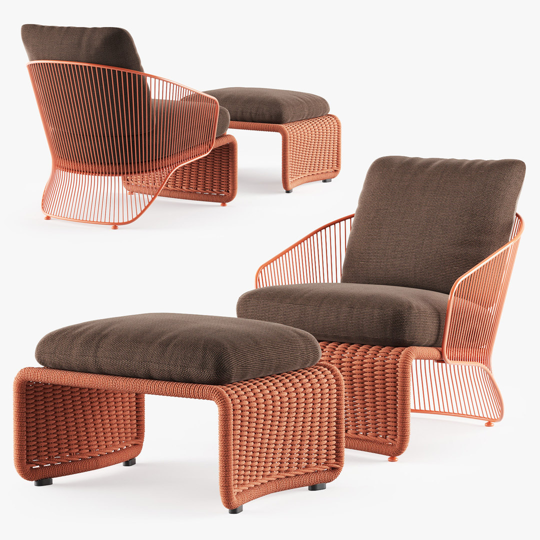 Minotti colette outdoor armchair 3D model TurboSquid 1509906