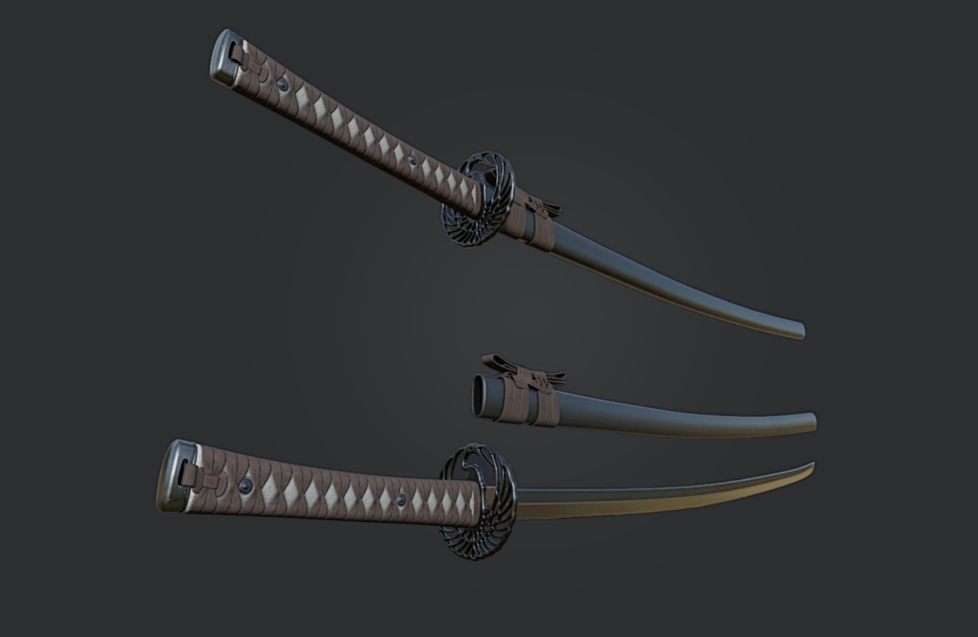 Katana sword japan 3D model - TurboSquid 1510013