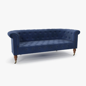 chesterfield sofa dark blue model