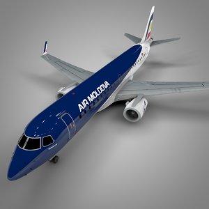 air moldova embraer190 l579 3D model