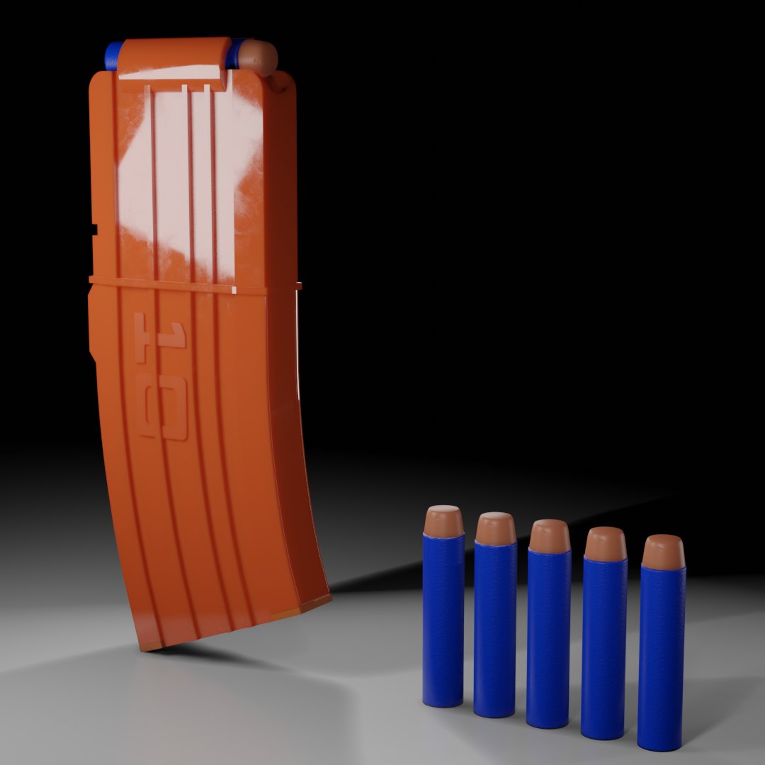 Nerf magazine model TurboSquid 1510153