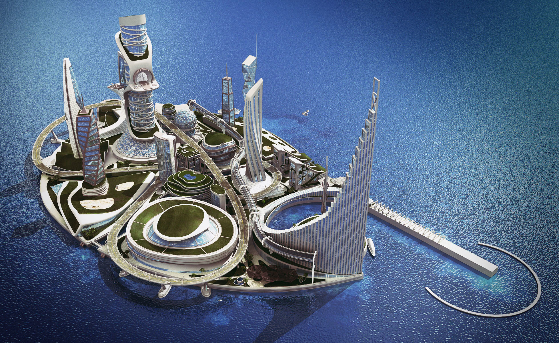 Future city 1-2 day 3D model - TurboSquid 1510307