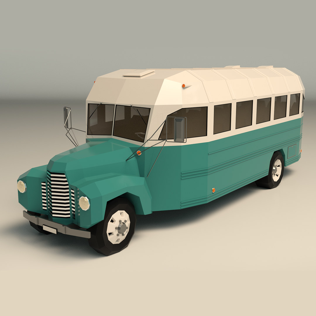 Vintage bus 3D model TurboSquid 1510433