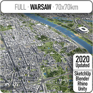 warsaw area urban 3D model