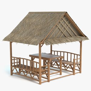beach hut 3D model
