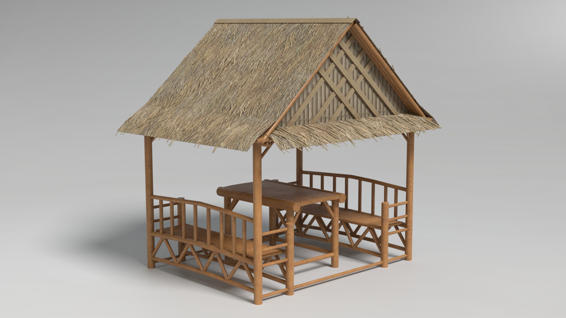 Beach hut 3D model TurboSquid 1510530