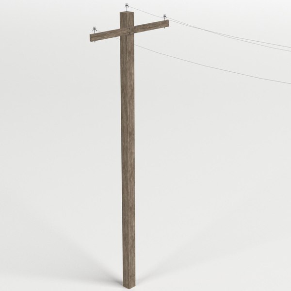 telephone pole 3d model