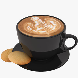 coffee latte art 3D model