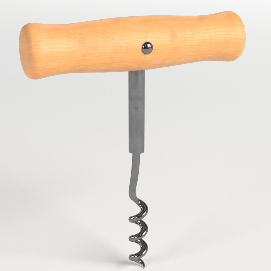 Wooden corkscrew 3D model - TurboSquid 1406310