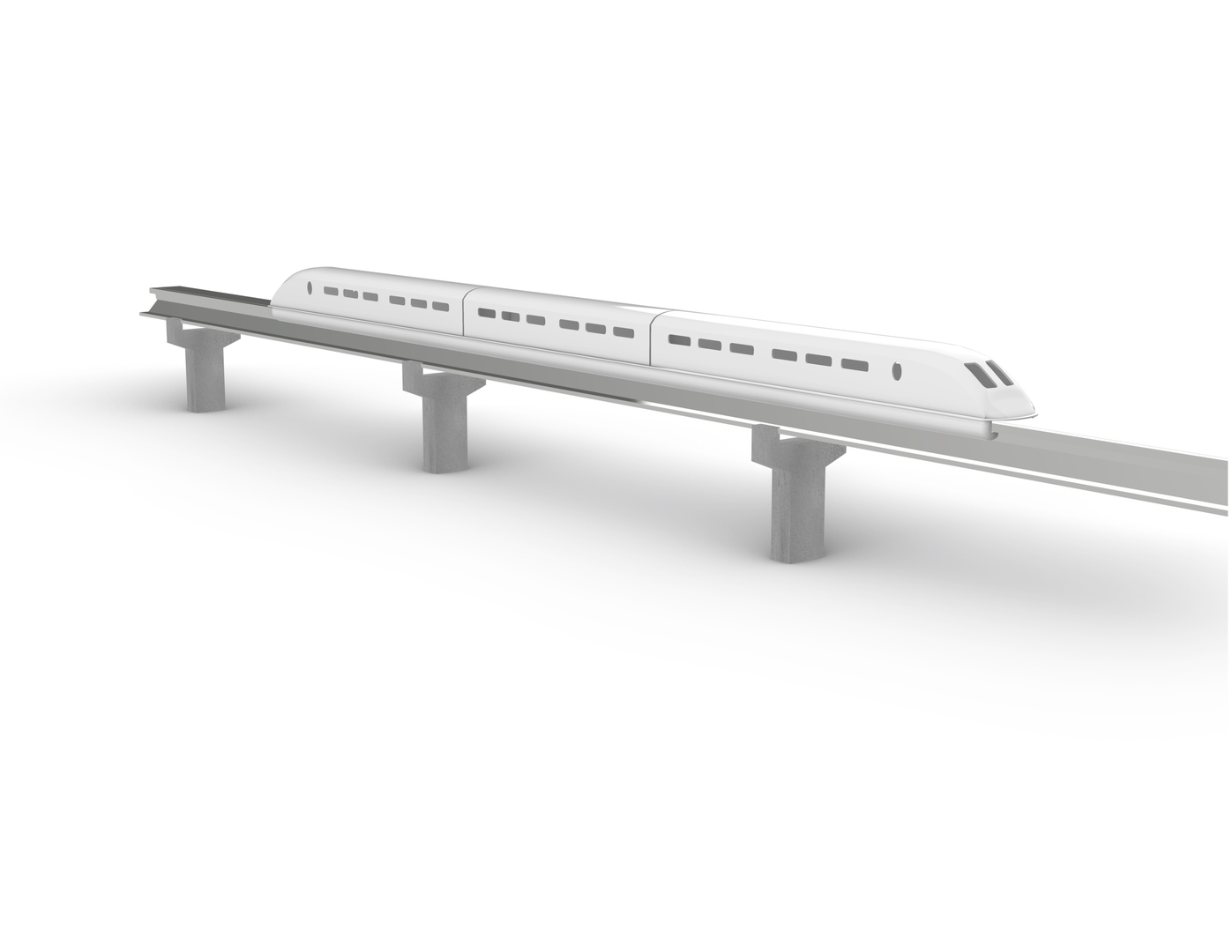 Simple maglev train 3D - TurboSquid 1510906