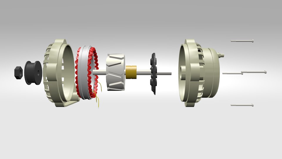 3D alternator motorcycle model - TurboSquid 1510987