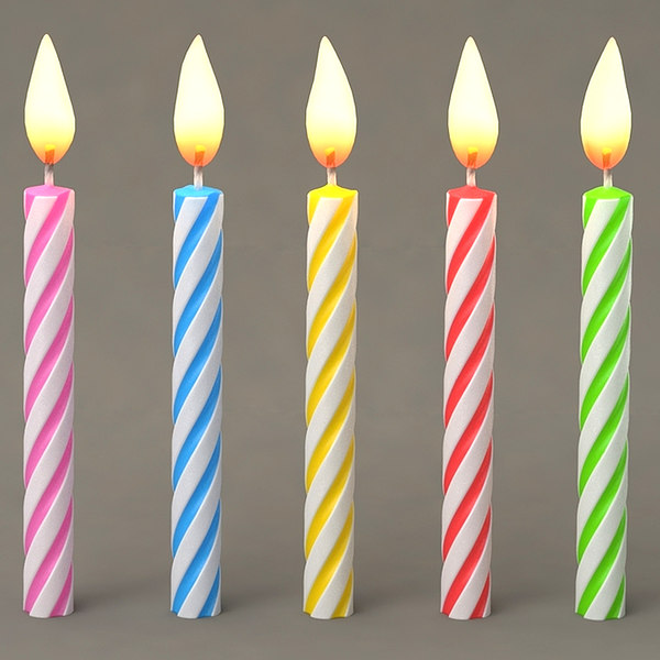 Birthday Candles 3d Turbosquid