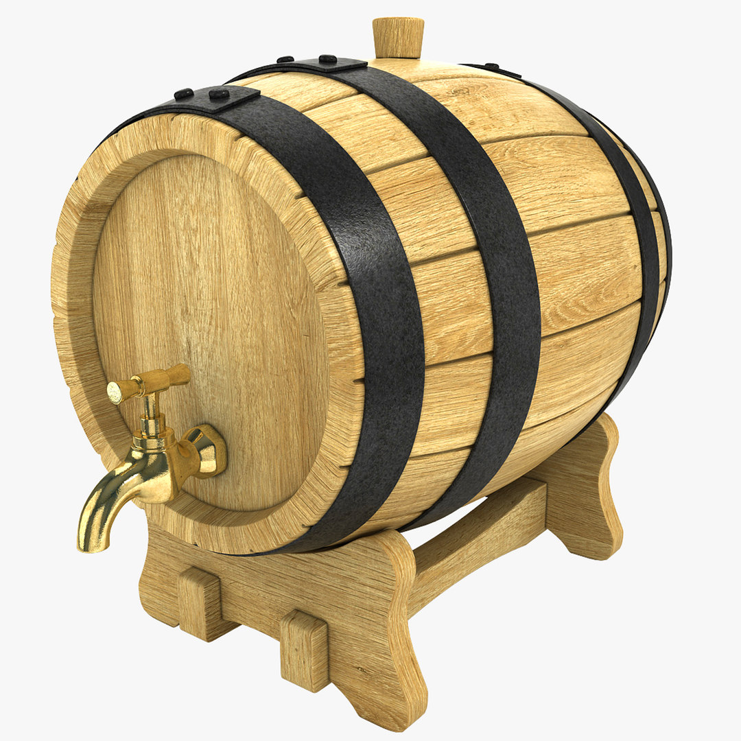 3d model wine barrel