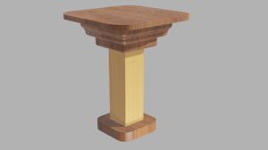 3D small table model