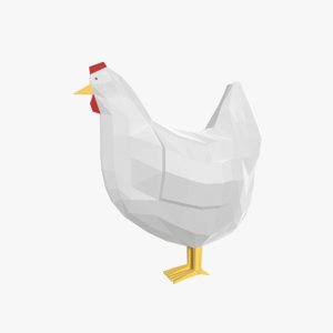 chicken cartoon 3D model