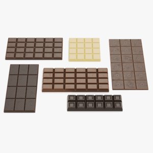 3D chocolate bars model