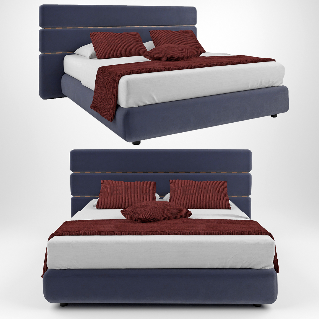 Modello 3D Fendi Casa Lambert Letto TurboSquid 1511385