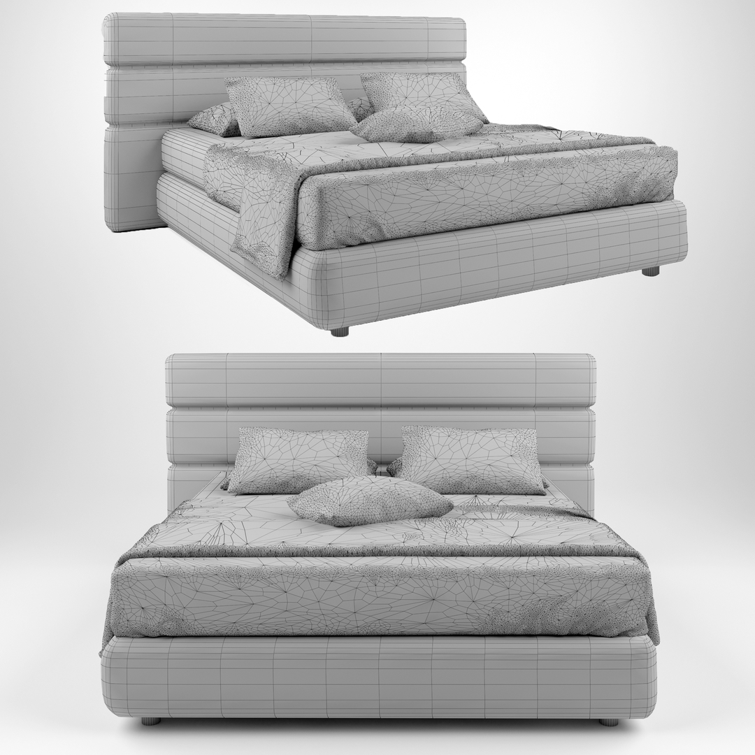 Modello 3D Fendi Casa Lambert Letto TurboSquid 1511385