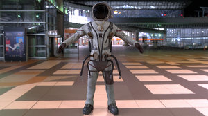 3D futuristic space suit