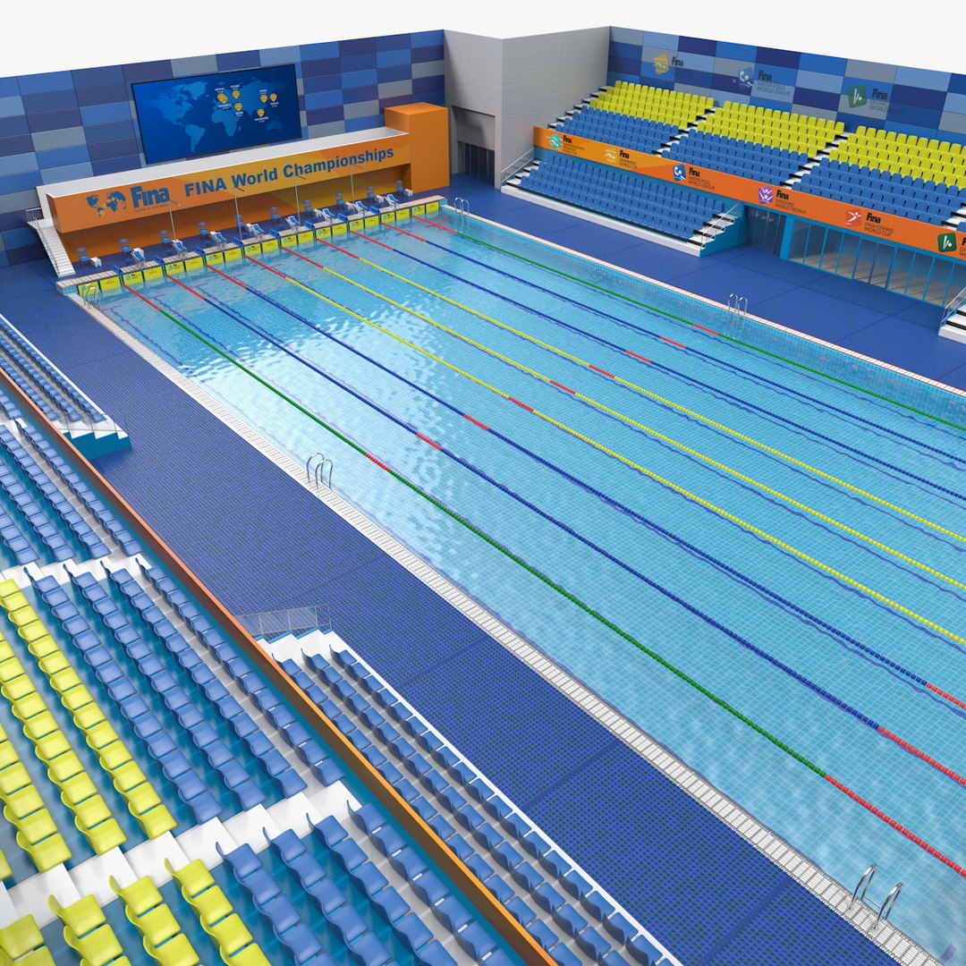 Olympic swimming pool fina model - TurboSquid 1511638