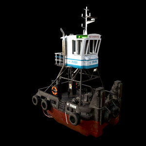 truckable push boat tug 3D model