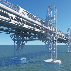 3D futuristic bridge