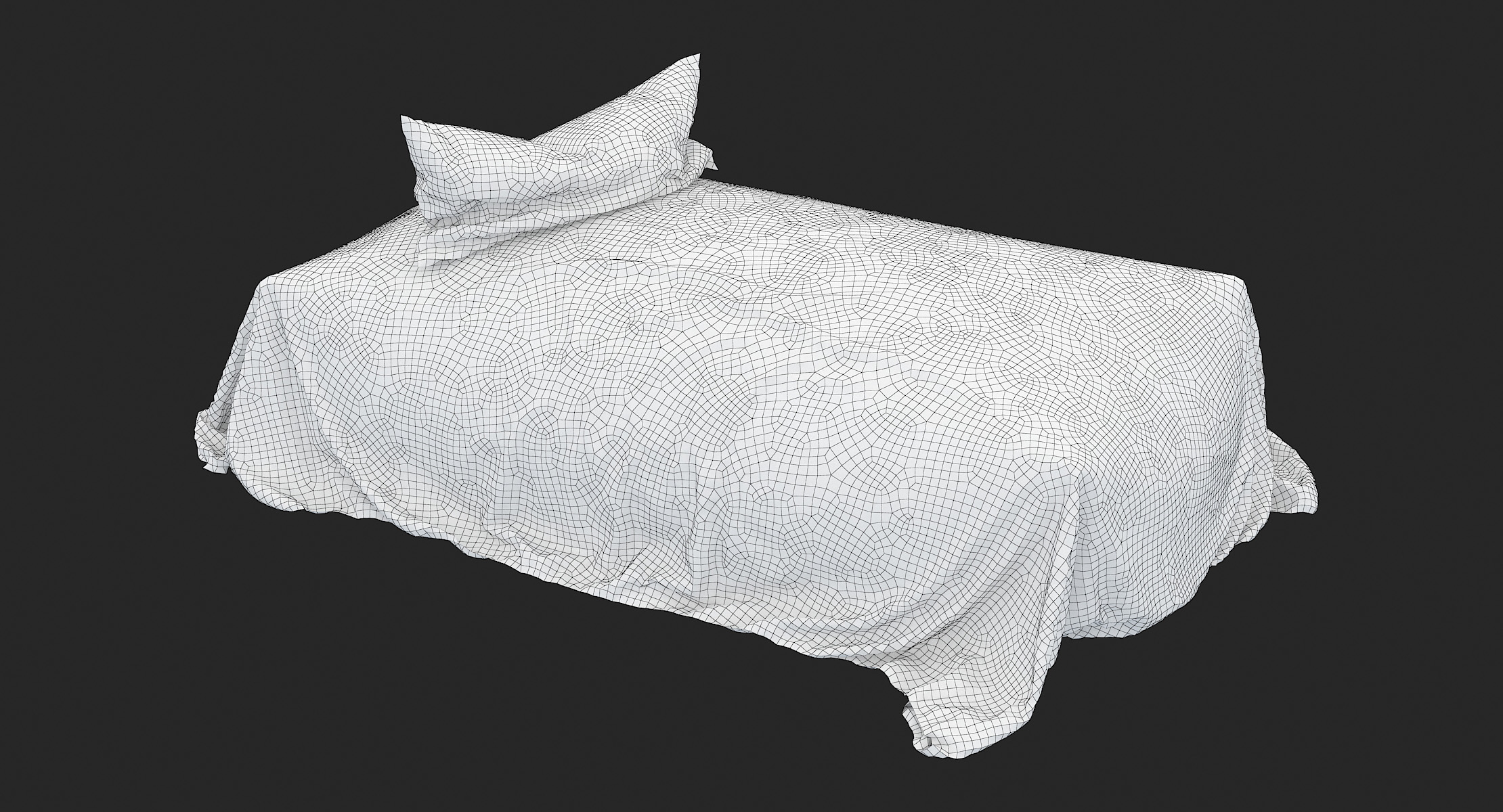 3D loose bed silk TurboSquid 1511760