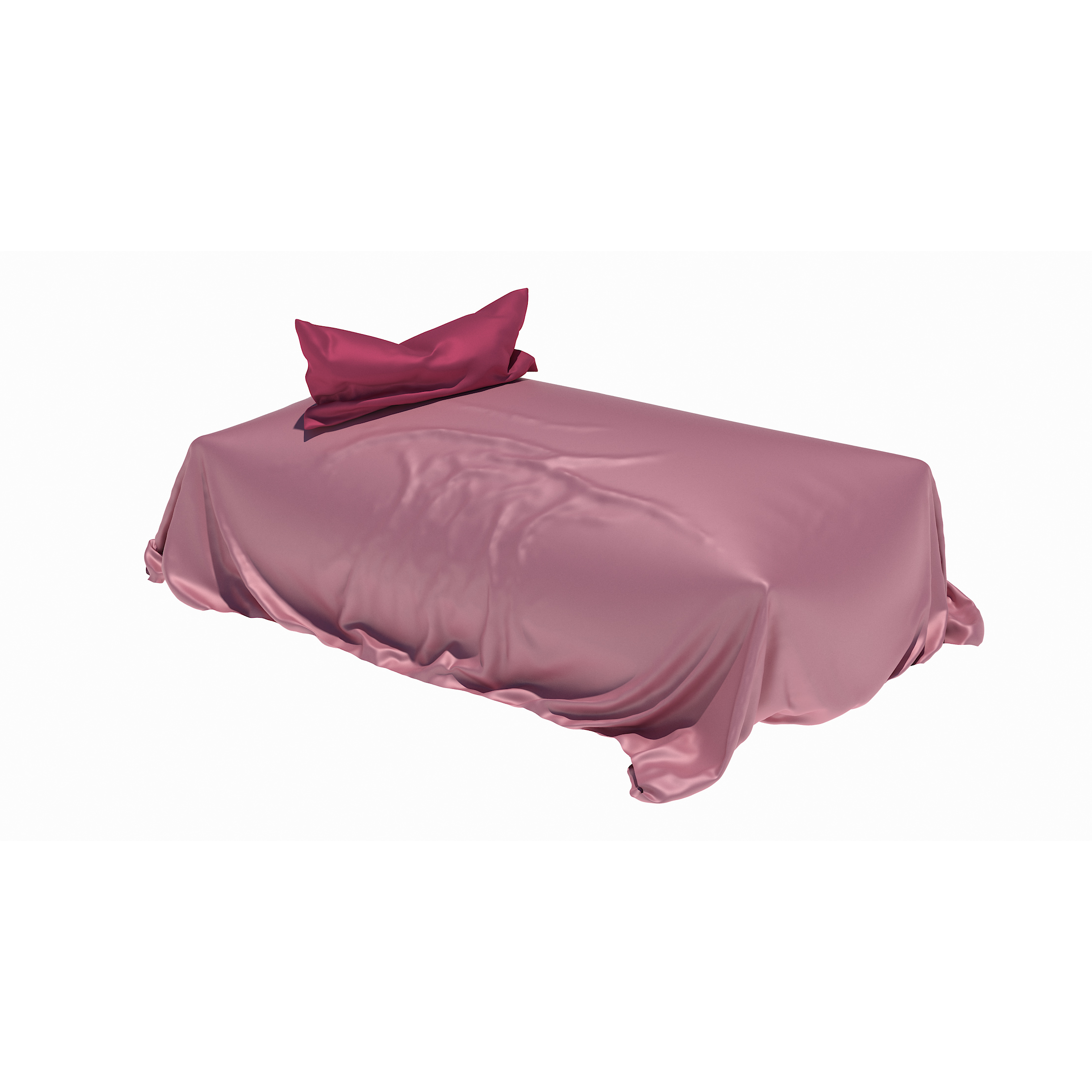 3D loose bed silk TurboSquid 1511760