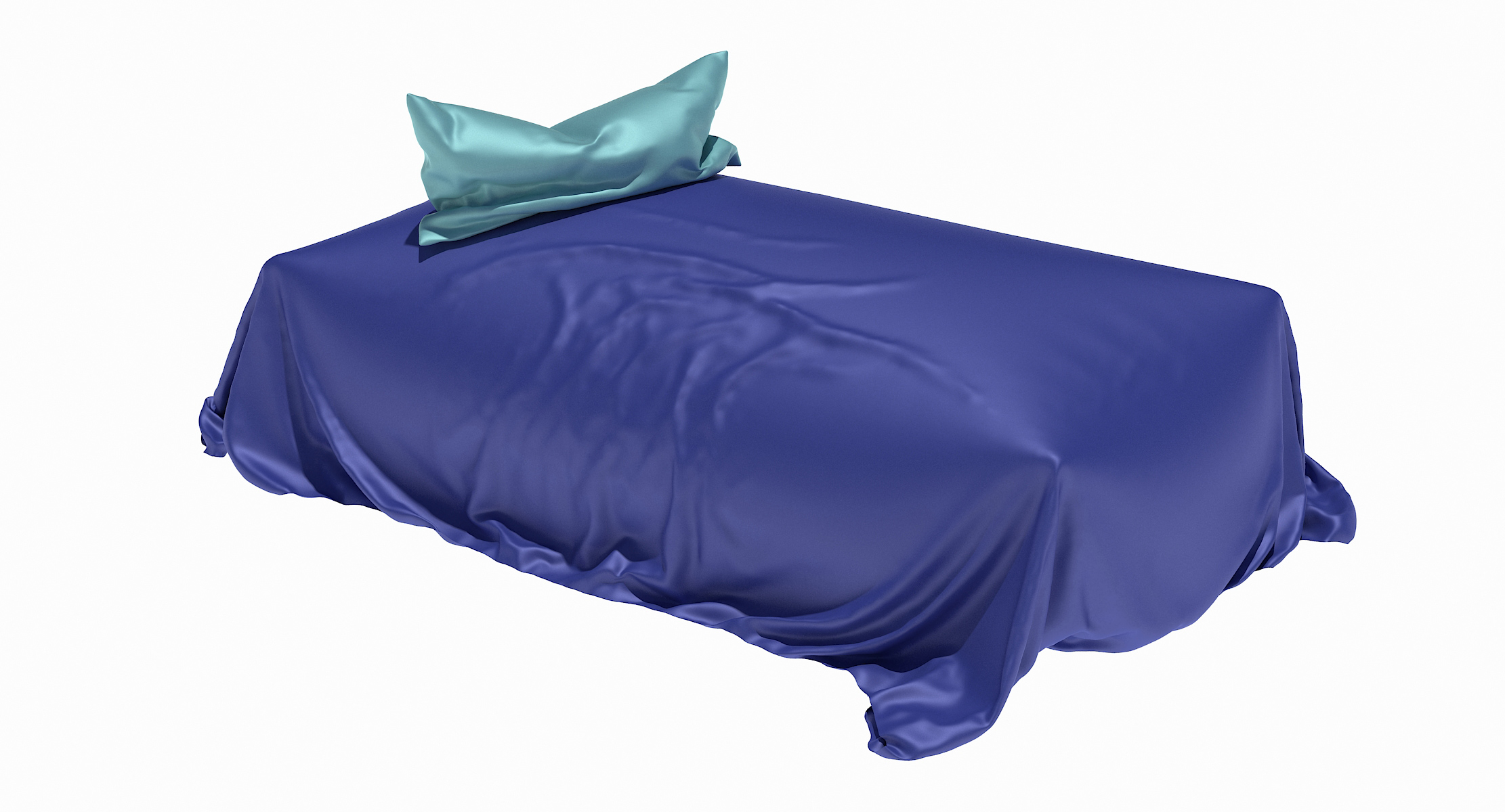 3D loose bed silk TurboSquid 1511760