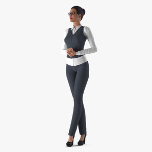 woman business suit 3D model