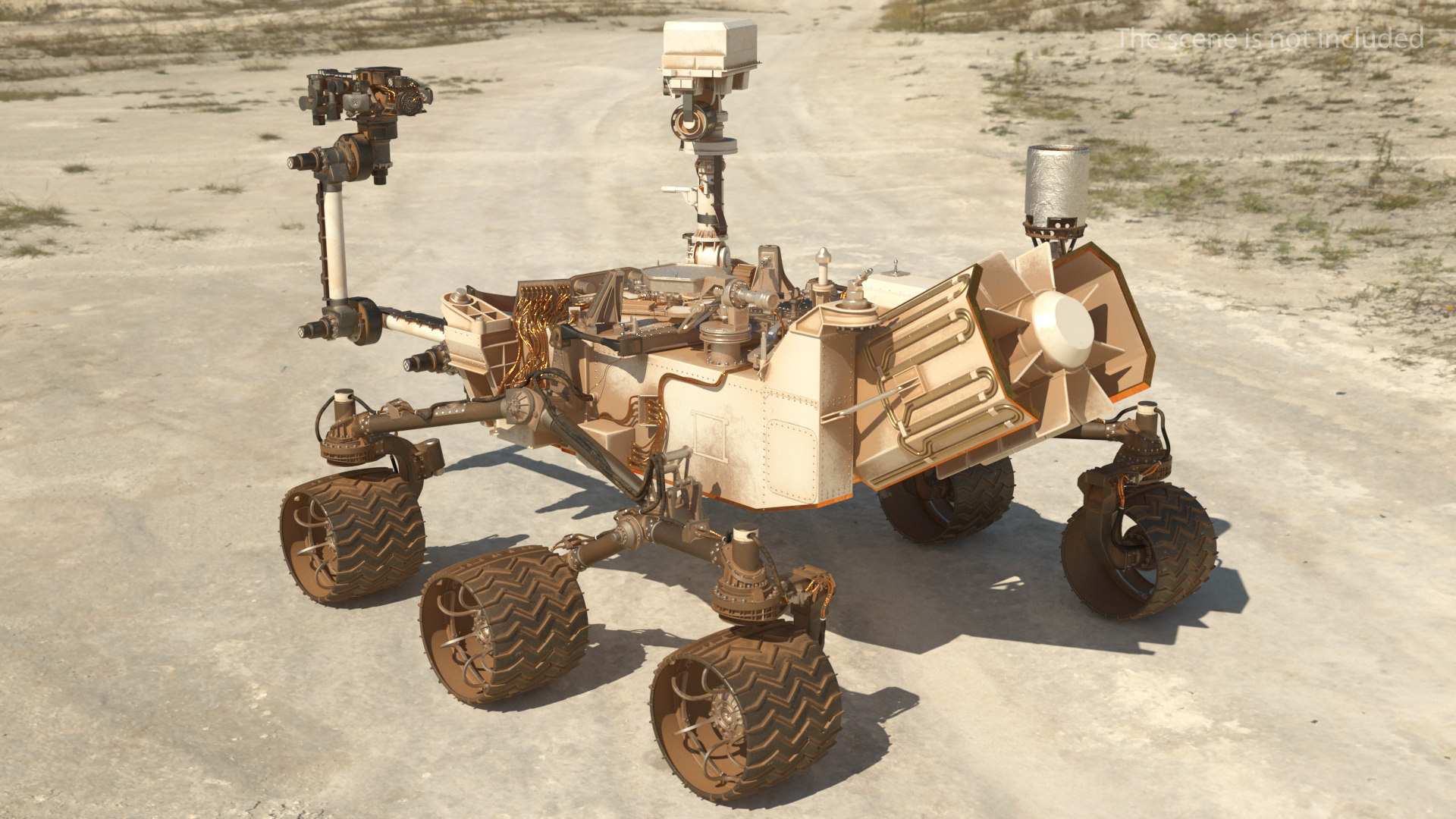 3D curiosity mars rover dusty TurboSquid 1511838