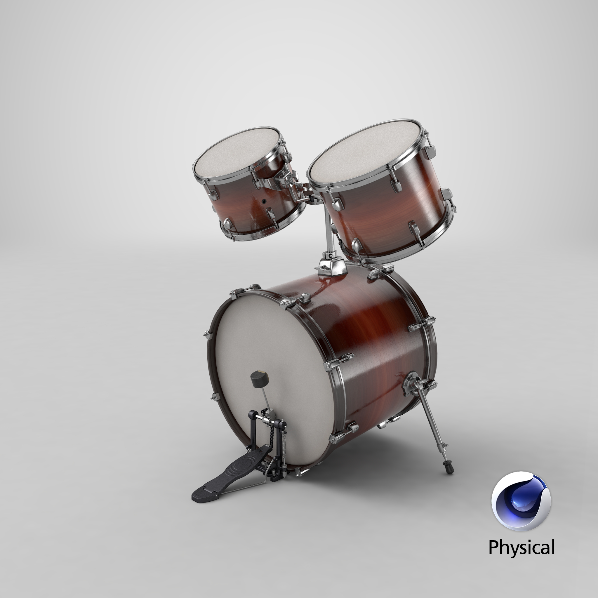 bass drum with mid n small top3d模型