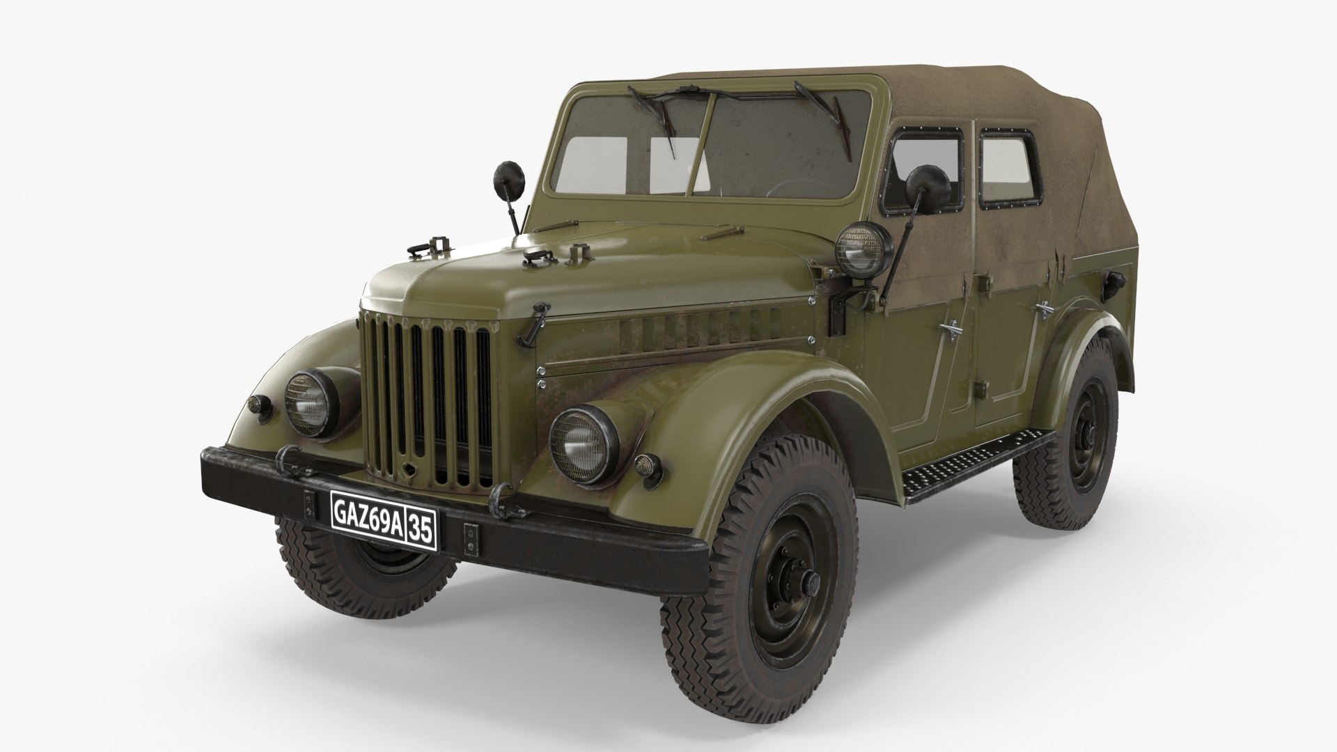 Gaz-69a car vehicles 3D model - TurboSquid 1511968