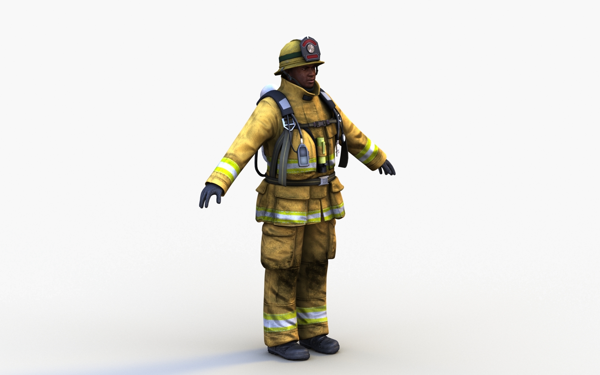 firefighter 3d  model 