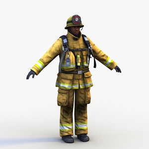 firefighter 3d model